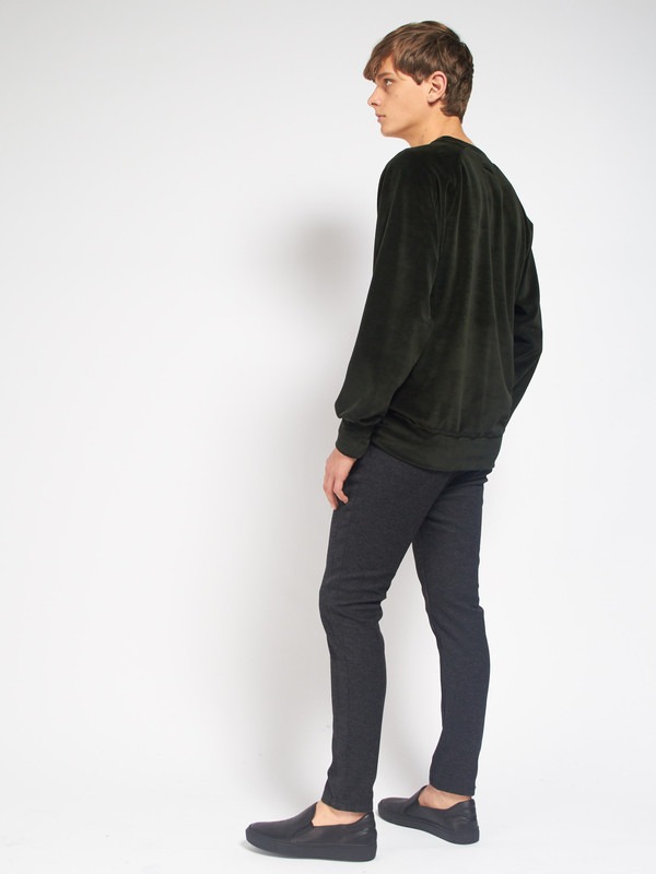 Men's La Paz Cunha Velour Sweatshirt Green Men's La Paz Cunha Velour Sweatshirt Green