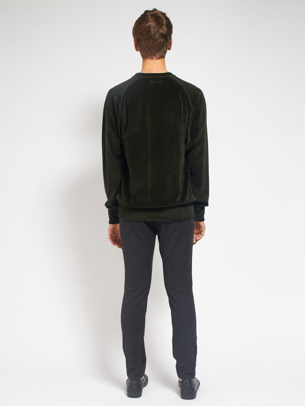 Men's La Paz Cunha Velour Sweatshirt Green Men's La Paz Cunha Velour Sweatshirt Green