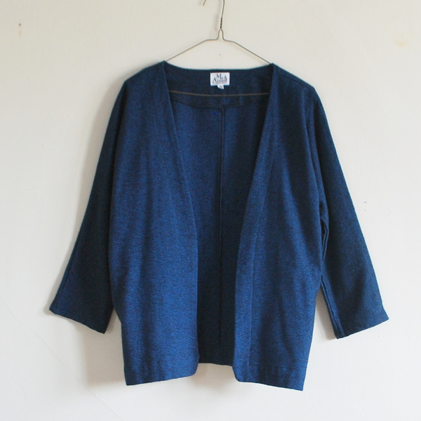 Me & Arrow Cardi Jacket - Fuzzy Heather Navy Me & Arrow Cardi Jacket - Fuzzy Heather Navy