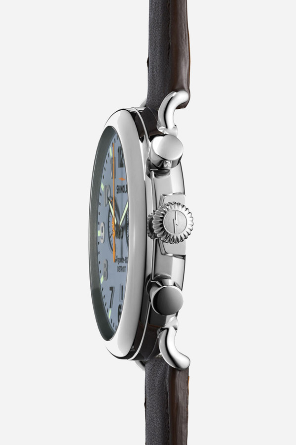 Shinola The Runwell chrono 41mm in blue & brown Shinola The Runwell chrono 41mm in blue & brown