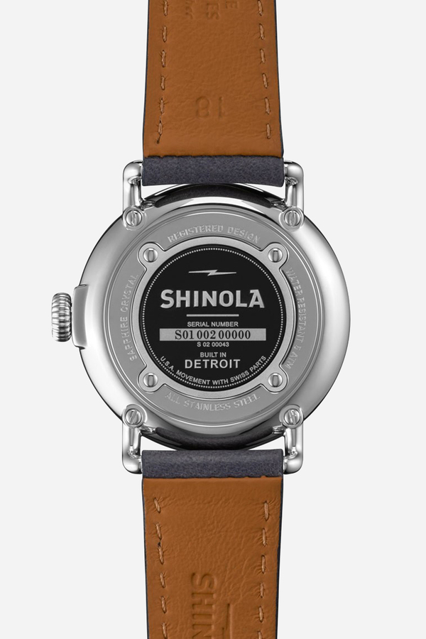 Shinola The Runwell 36mm in Slate blue & Slate grey Shinola The Runwell 36mm in Slate blue & Slate grey