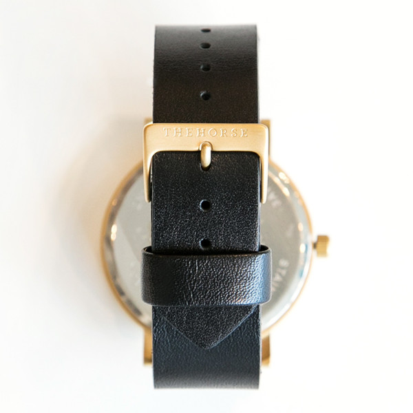 The Horse Original A7 Brushed Gold Black Band The Horse Original A7 Brushed Gold Black Band