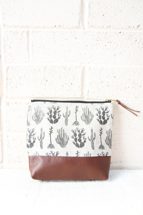 Amelie Mancini Cactus Large Zipper Case Amelie Mancini Cactus Large Zipper Case