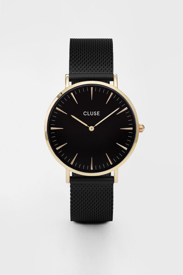 CLUSE WATCH La Boheme Mesh Gold Black/Black CLUSE WATCH La Boheme Mesh Gold Black/Black