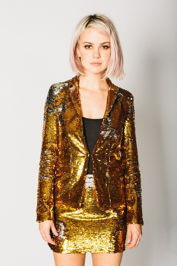 Any Old Iron Gold/Silver Sequin Suit Jacket Any Old Iron Gold/Silver Sequin Suit Jacket