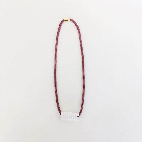Aubrey Hornor White Coil Necklace Aubrey Hornor White Coil Necklace