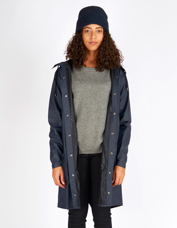 Rains Long Jacket Women's Blue Rains Long Jacket Women's Blue