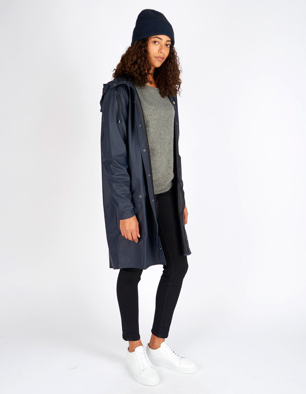 Rains Long Jacket Women's Blue Rains Long Jacket Women's Blue