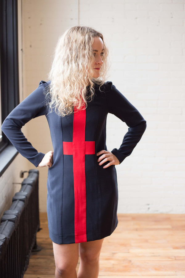 Birds of North America Caracara Dress (Navy) Birds of North America Caracara Dress (Navy)