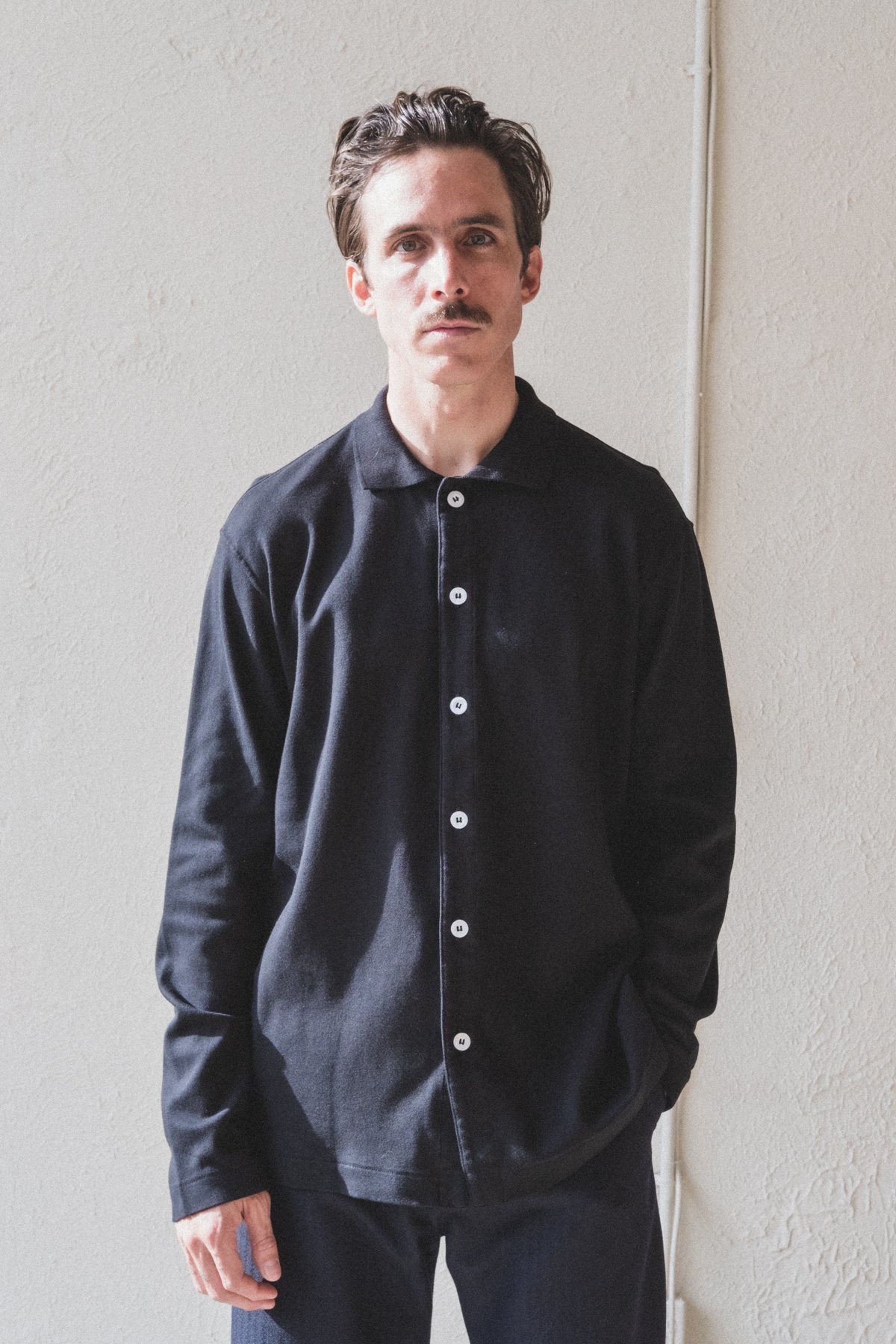 Lady White Co. PLACKET POLO - BLACK 