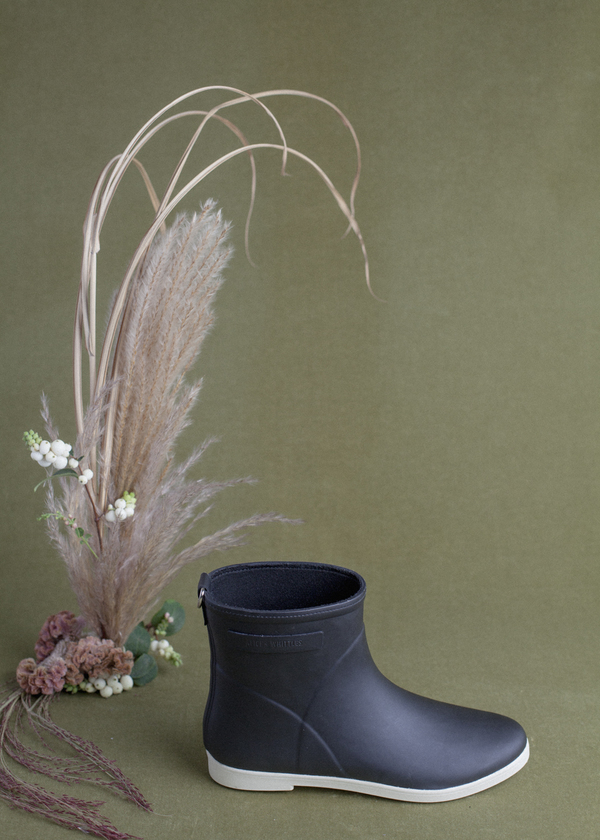 Alice + Whittles Rubber Boot - Black on White Alice + Whittles Rubber Boot - Black on White