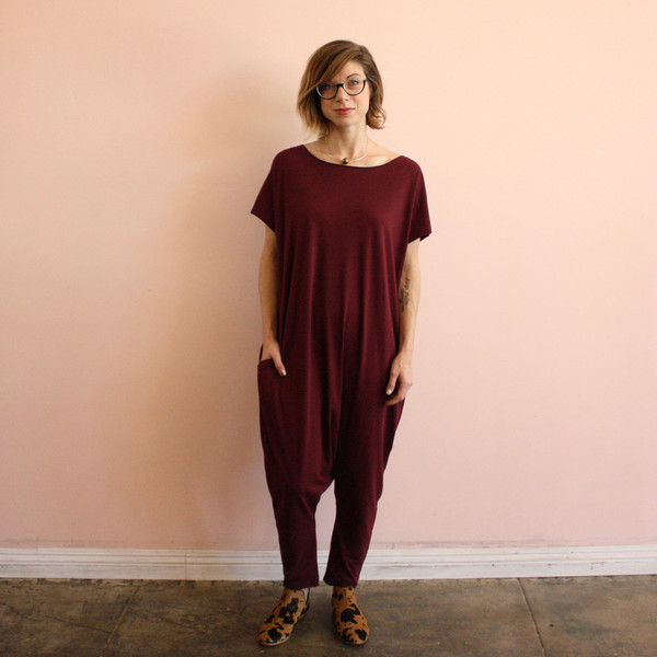 Big Fun Romper - port Big Fun Romper - port