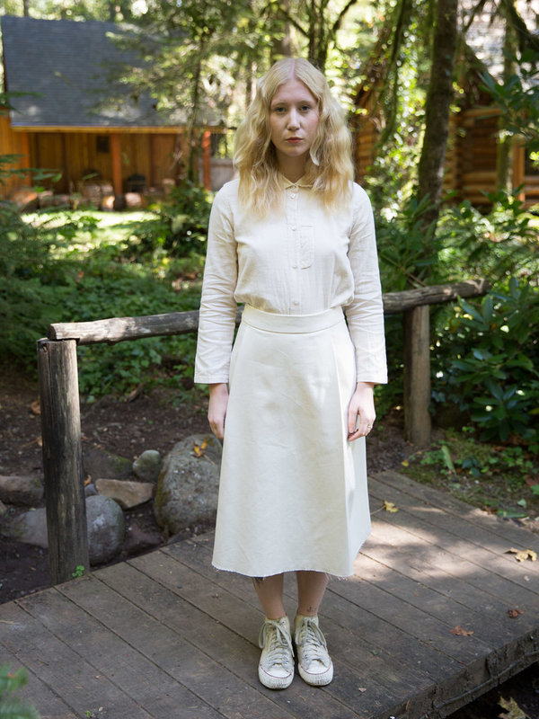 Sunja Link Natural Canvas Skirt Sunja Link Natural Canvas Skirt