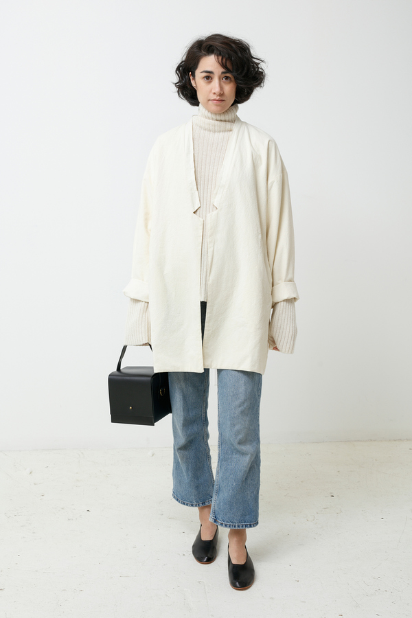 Lauren Manoogian Rib Turtleneck - white Lauren Manoogian Rib Turtleneck - white