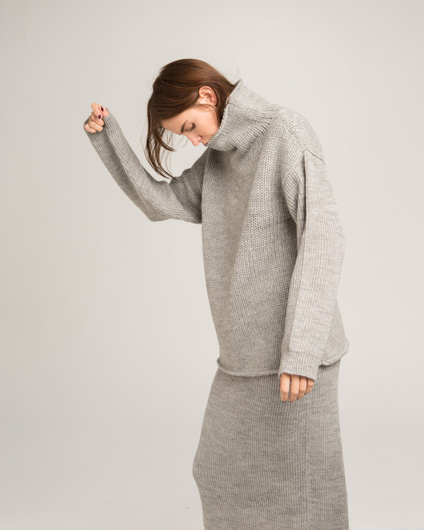 Micaela Greg Funnel Neck Alpaca Sweater Micaela Greg Funnel Neck Alpaca Sweater