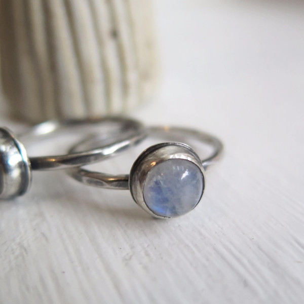 Gem spell Moonstone Stacker Ring Gem spell Moonstone Stacker Ring