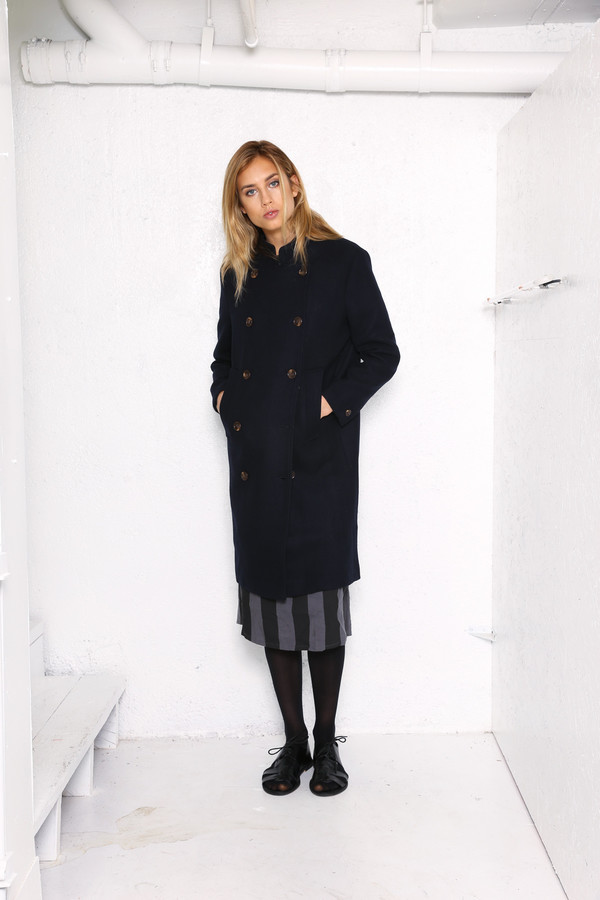 Intentionally Blank HOUSTON military coat Navy wool Intentionally Blank HOUSTON military coat Navy wool