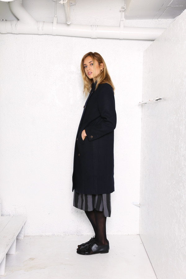 Intentionally Blank HOUSTON military coat Navy wool Intentionally Blank HOUSTON military coat Navy wool