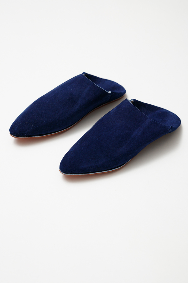 Bronze Age Massa Suede Babouche - navy Bronze Age Massa Suede Babouche - navy