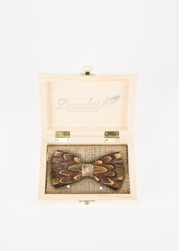 Men's Brackish Pheasant with Snakeskin Bow Tie Men's Brackish Pheasant with Snakeskin Bow Tie