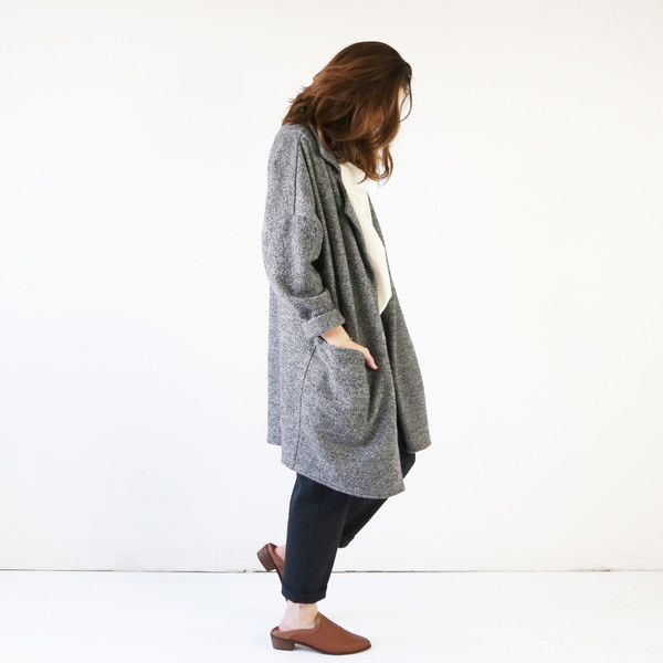 Hackwith Design House Sweater Jacket, Dark Gray Hackwith Design House Sweater Jacket, Dark Gray