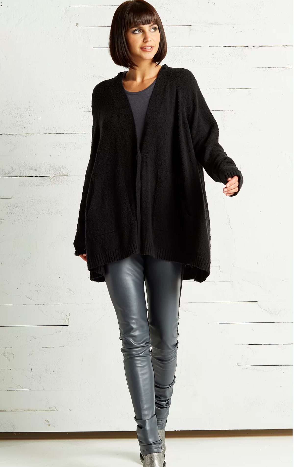 black swing cardigan