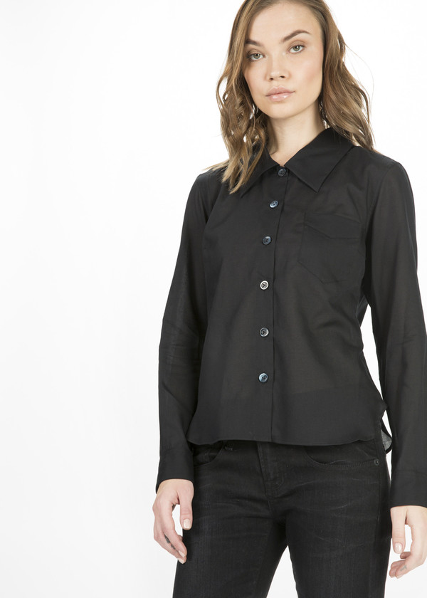 Margaret Howell Low Collar Button Up Shirt Margaret Howell Low Collar Button Up Shirt