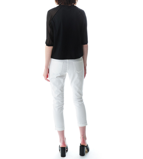 3.1 Phillip Lim Abstract Print Cropped Boxy T-Shirt 3.1 Phillip Lim Abstract Print Cropped Boxy T-Shirt