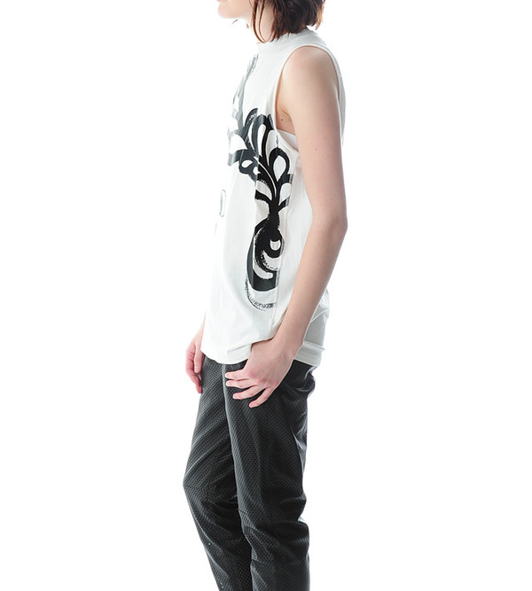 3.1 Phillip Lim Abstract Print Cut-in Tank 3.1 Phillip Lim Abstract Print Cut-in Tank