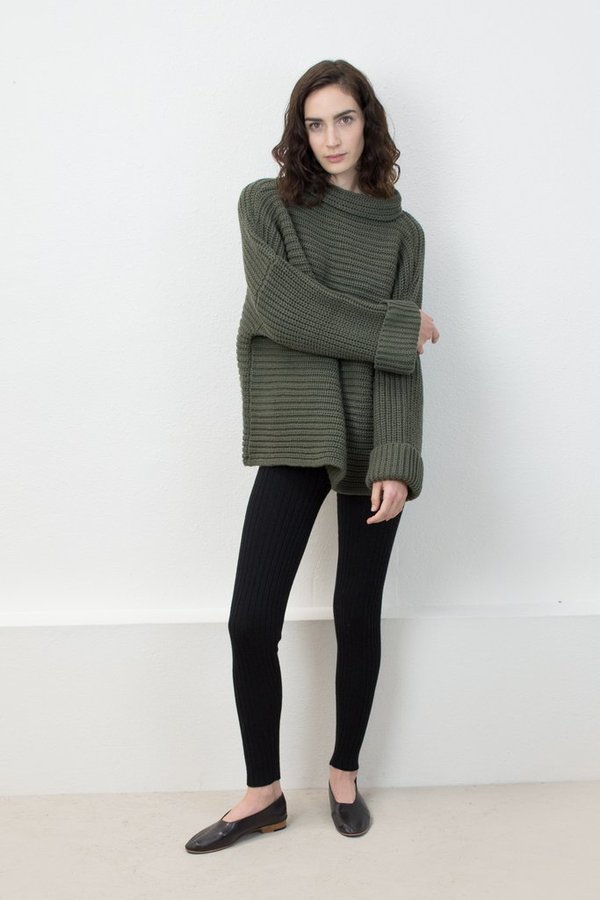 Micaela Greg Parallel Pullover -Olive Micaela Greg Parallel Pullover -Olive