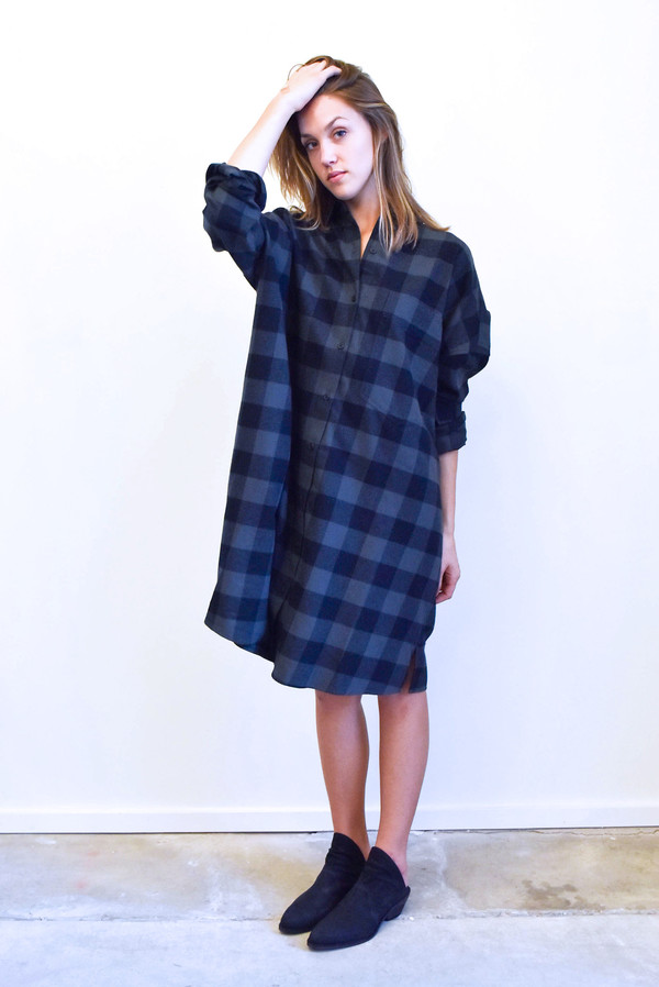 Creatures of Comfort Johnson Dress in Plaid Creatures of Comfort Johnson Dress in Plaid