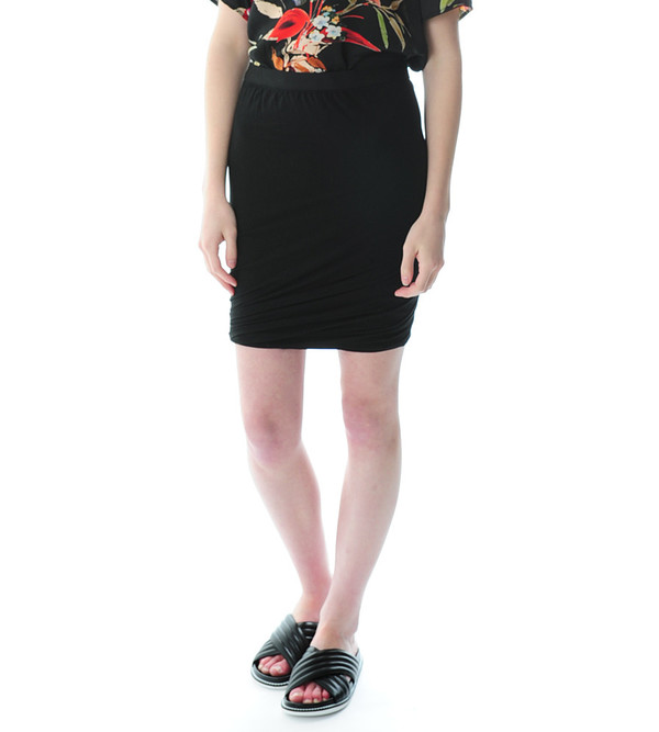 T By Alexander Wang Black Micro Modal Spandex Twist Skirt T By Alexander Wang Black Micro Modal Spandex Twist Skirt