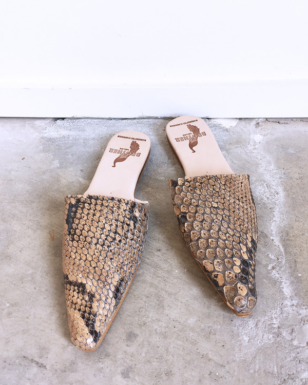 Brother Vellies Python Sister Mules Brother Vellies Python Sister Mules
