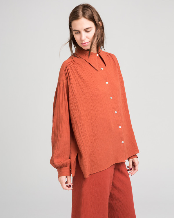 Luisa et la Luna Julie blouse in rust Luisa et la Luna Julie blouse in rust