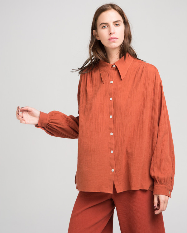 Luisa et la Luna Julie blouse in rust Luisa et la Luna Julie blouse in rust