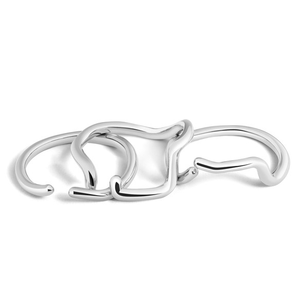 Shahla Karimi Subway Series - Set of 3 Rings Shahla Karimi Subway Series - Set of 3 Rings