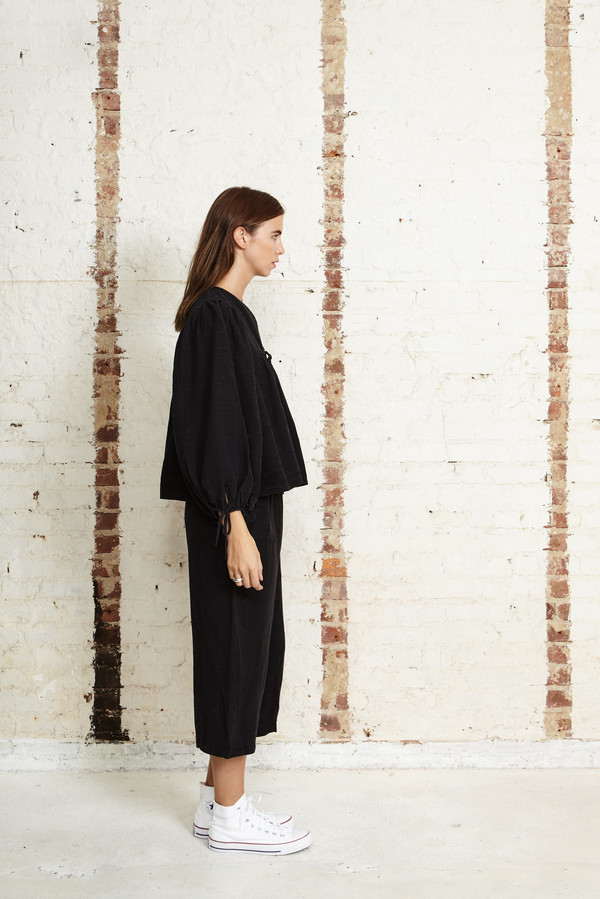 Off Season NYC Saros Chemise Silk Slub Noile Black Off Season NYC Saros Chemise Silk Slub Noile Black