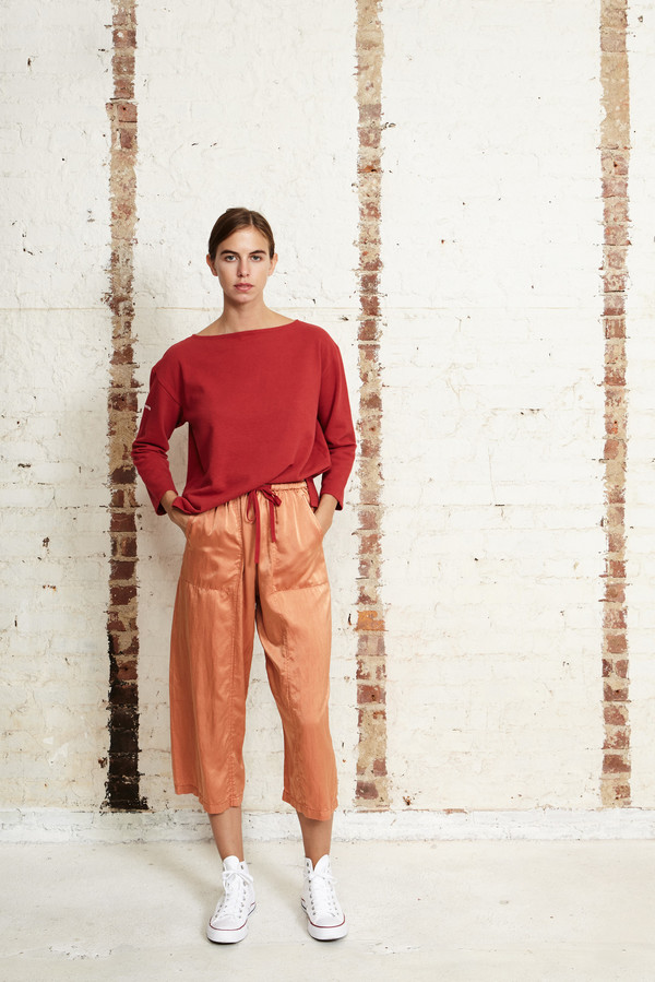 Off Season NYC Zinnia Pant Silk Satin Terracotta Off Season NYC Zinnia Pant Silk Satin Terracotta
