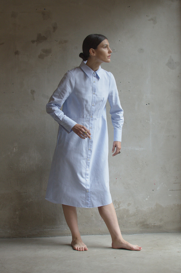 UNIFORME Lin Shirt Dress (Azure Blue) UNIFORME Lin Shirt Dress (Azure Blue)