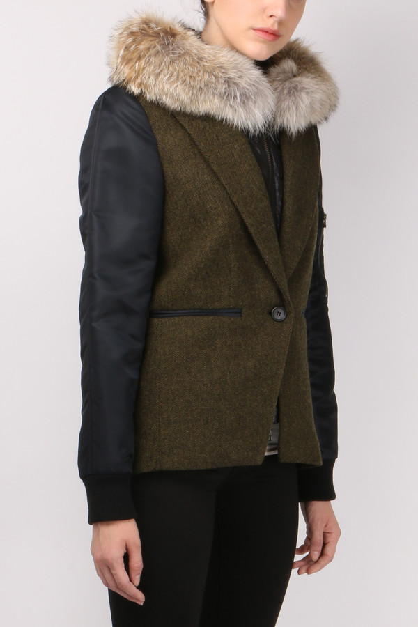 Veronica Beard Puffer Hoodie Dickey w/ Fur Veronica Beard Puffer Hoodie Dickey w/ Fur