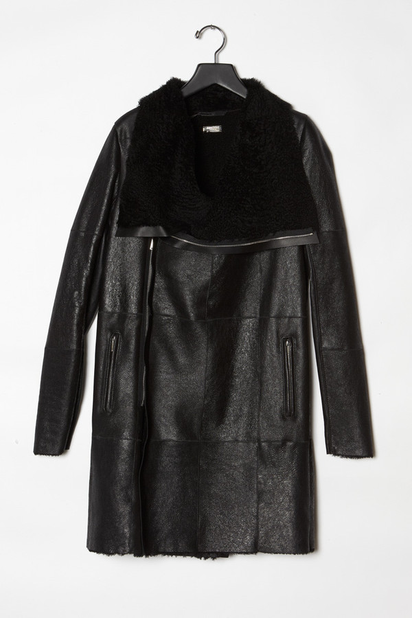 Anne Vest Long Crackled Reversible Shearling Anne Vest Long Crackled Reversible Shearling
