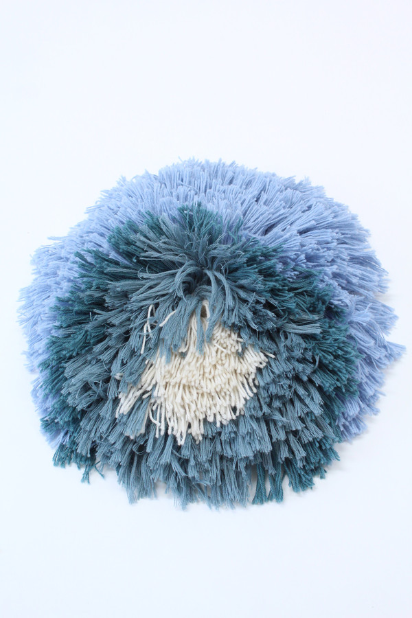 Artist Alpaca Handmade Fringe Pillows Large Blue Mix Artist Alpaca Handmade Fringe Pillows Large Blue Mix