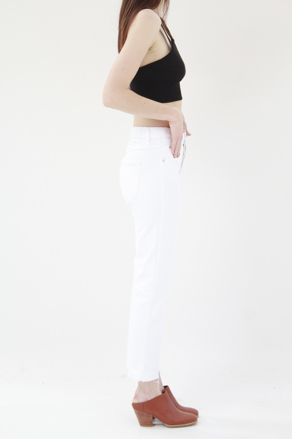 Amo Denim Babe Cropped Sea Salt White Jeans Amo Denim Babe Cropped Sea Salt White Jeans