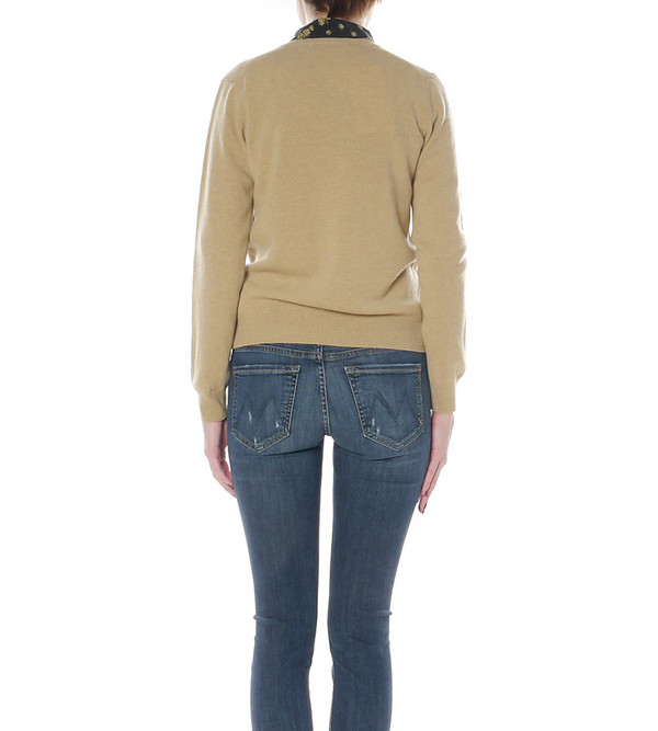 Comme Des Garcons Play Camel V-Neck Wool Sweater Comme Des Garcons Play Camel V-Neck Wool Sweater