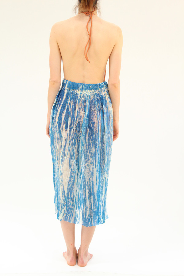 Anntian Crinkle Skirt Blue Anntian Crinkle Skirt Blue