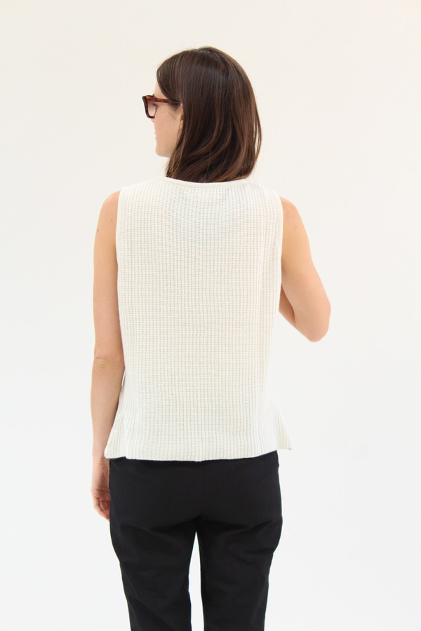Beklina Cashmere Rib Shell Ivory Beklina Cashmere Rib Shell Ivory