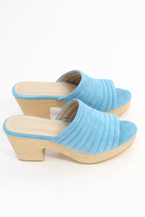Beklina Suede Ribbed Clog Parrot Beklina Suede Ribbed Clog Parrot