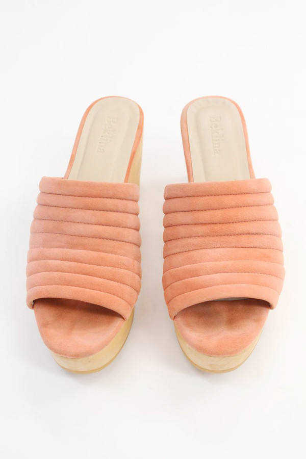 Beklina Suede Ribbed Clog Shrimp Beklina Suede Ribbed Clog Shrimp