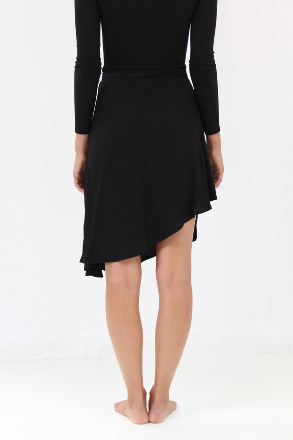 Black Crescent Wrap Skirt Black Crescent Wrap Skirt