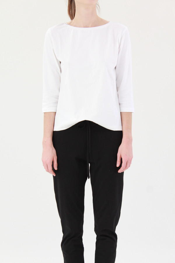 Kowtow Building Block Boatneck Top White Kowtow Building Block Boatneck Top White
